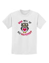 Hoo Will Be My Valentine Childrens T-Shirt-Childrens T-Shirt-TooLoud-White-X-Small-Davson Sales