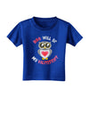 Hoo Will Be My Valentine Toddler T-Shirt Dark-Toddler T-Shirt-TooLoud-Royal-Blue-2T-Davson Sales