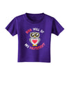 Hoo Will Be My Valentine Toddler T-Shirt Dark-Toddler T-Shirt-TooLoud-Purple-2T-Davson Sales