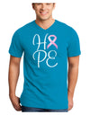 Hope - Breast Cancer Awareness Ribbon Adult Dark V-Neck T-Shirt-TooLoud-Turquoise-Small-Davson Sales