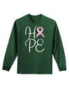 Hope - Breast Cancer Awareness Ribbon Adult Long Sleeve Dark T-Shirt-TooLoud-Dark-Green-Small-Davson Sales