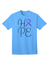 Hope - Breast Cancer Awareness Ribbon Adult T-Shirt-Mens T-Shirt-TooLoud-Aquatic-Blue-Small-Davson Sales