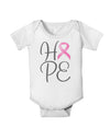 Hope - Breast Cancer Awareness Ribbon Baby Romper Bodysuit-Baby Romper-TooLoud-White-06-Months-Davson Sales