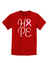 Hope - Breast Cancer Awareness Ribbon Childrens Dark T-Shirt-Childrens T-Shirt-TooLoud-Red-X-Small-Davson Sales