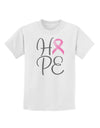 Hope - Breast Cancer Awareness Ribbon Childrens T-Shirt-Childrens T-Shirt-TooLoud-White-X-Small-Davson Sales