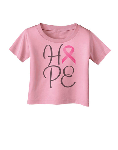 Hope - Breast Cancer Awareness Ribbon Infant T-Shirt-Infant T-Shirt-TooLoud-Candy-Pink-06-Months-Davson Sales