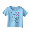 Hope - Breast Cancer Awareness Ribbon Infant T-Shirt-Infant T-Shirt-TooLoud-Aquatic-Blue-06-Months-Davson Sales