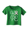 Hope - Breast Cancer Awareness Ribbon Infant T-Shirt Dark-Infant T-Shirt-TooLoud-Clover-Green-06-Months-Davson Sales