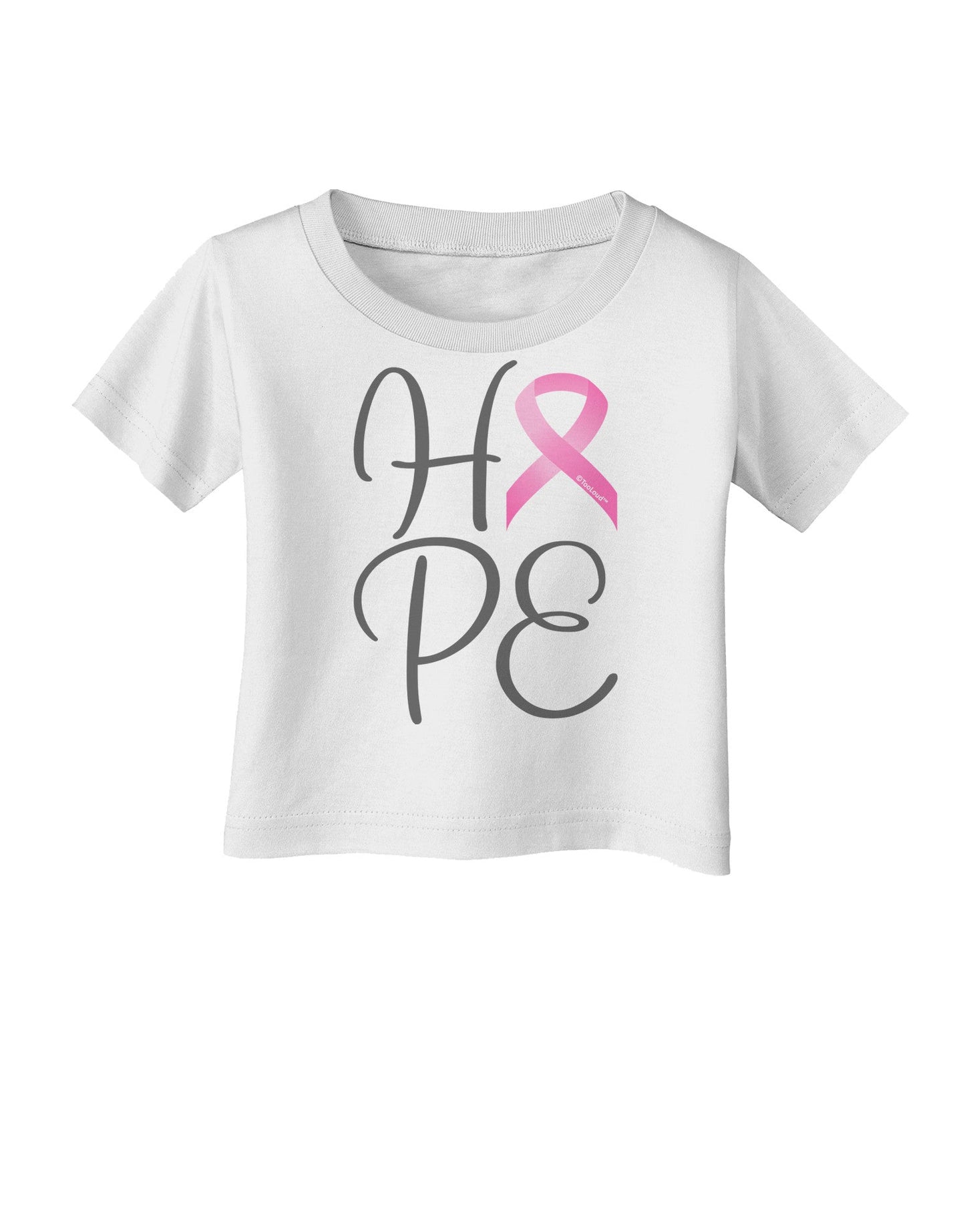 Hope - Breast Cancer Awareness Ribbon Infant T-Shirt-Infant T-Shirt-TooLoud-White-06-Months-Davson Sales