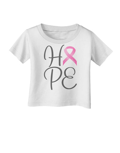 Hope - Breast Cancer Awareness Ribbon Infant T-Shirt-Infant T-Shirt-TooLoud-White-06-Months-Davson Sales