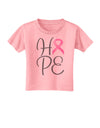 Hope - Breast Cancer Awareness Ribbon Toddler T-Shirt-Toddler T-Shirt-TooLoud-Candy-Pink-2T-Davson Sales