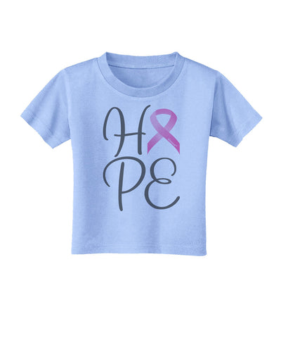 Hope - Breast Cancer Awareness Ribbon Toddler T-Shirt-Toddler T-Shirt-TooLoud-Aquatic-Blue-2T-Davson Sales