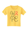 Hope - Breast Cancer Awareness Ribbon Toddler T-Shirt-Toddler T-Shirt-TooLoud-Yellow-2T-Davson Sales