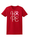 Hope - Breast Cancer Awareness Ribbon Womens Dark T-Shirt-TooLoud-Red-X-Small-Davson Sales