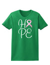 Hope - Breast Cancer Awareness Ribbon Womens Dark T-Shirt-TooLoud-Kelly-Green-X-Small-Davson Sales