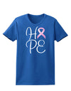 Hope - Breast Cancer Awareness Ribbon Womens Dark T-Shirt-TooLoud-Royal-Blue-X-Small-Davson Sales