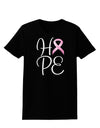 Hope - Breast Cancer Awareness Ribbon Womens Dark T-Shirt-TooLoud-Black-X-Small-Davson Sales