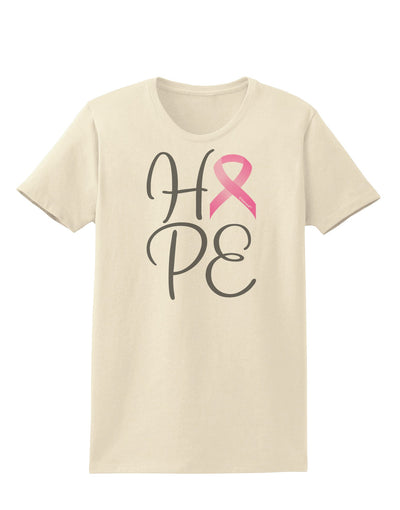 Hope - Breast Cancer Awareness Ribbon Womens T-Shirt-Womens T-Shirt-TooLoud-Natural-X-Small-Davson Sales