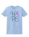 Hope - Breast Cancer Awareness Ribbon Womens T-Shirt-Womens T-Shirt-TooLoud-Light-Blue-X-Small-Davson Sales