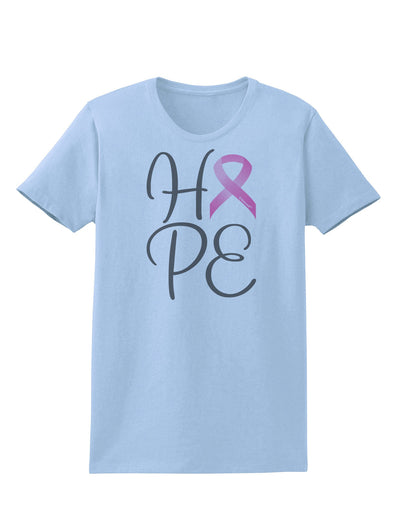 Hope - Breast Cancer Awareness Ribbon Womens T-Shirt-Womens T-Shirt-TooLoud-Light-Blue-X-Small-Davson Sales