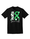 Hope for a Cure - Light Green Ribbon Celiac Disease - Flowers Adult Dark T-Shirt-Mens T-Shirt-TooLoud-Black-Small-Davson Sales