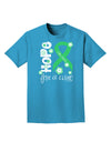 Hope for a Cure - Light Green Ribbon Celiac Disease - Flowers Adult Dark T-Shirt-Mens T-Shirt-TooLoud-Turquoise-Small-Davson Sales