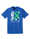 Hope for a Cure - Light Green Ribbon Celiac Disease - Flowers Adult Dark T-Shirt-Mens T-Shirt-TooLoud-Royal-Blue-Small-Davson Sales