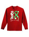 Hope for a Cure - Light Green Ribbon Celiac Disease - Flowers Adult Long Sleeve Dark T-Shirt-TooLoud-Red-Small-Davson Sales