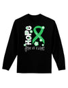 Hope for a Cure - Light Green Ribbon Celiac Disease - Flowers Adult Long Sleeve Dark T-Shirt-TooLoud-Black-Small-Davson Sales