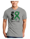 Hope for a Cure - Light Green Ribbon Celiac Disease - Flowers Adult V-Neck T-shirt-Mens V-Neck T-Shirt-TooLoud-HeatherGray-Small-Davson Sales