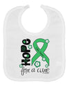 Hope for a Cure - Light Green Ribbon Celiac Disease - Flowers Baby Bib