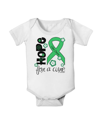 Hope for a Cure - Light Green Ribbon Celiac Disease - Flowers Baby Romper Bodysuit-Baby Romper-TooLoud-White-06-Months-Davson Sales