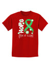 Hope for a Cure - Light Green Ribbon Celiac Disease - Flowers Childrens Dark T-Shirt-Childrens T-Shirt-TooLoud-Red-X-Small-Davson Sales