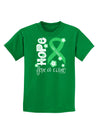 Hope for a Cure - Light Green Ribbon Celiac Disease - Flowers Childrens Dark T-Shirt-Childrens T-Shirt-TooLoud-Kelly-Green-X-Small-Davson Sales