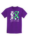 Hope for a Cure - Light Green Ribbon Celiac Disease - Flowers Childrens Dark T-Shirt-Childrens T-Shirt-TooLoud-Purple-X-Small-Davson Sales