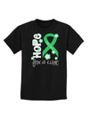 Hope for a Cure - Light Green Ribbon Celiac Disease - Flowers Childrens Dark T-Shirt-Childrens T-Shirt-TooLoud-Black-X-Small-Davson Sales