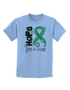 Hope for a Cure - Light Green Ribbon Celiac Disease - Flowers Childrens T-Shirt-Childrens T-Shirt-TooLoud-Light-Blue-X-Small-Davson Sales