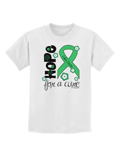 Hope for a Cure - Light Green Ribbon Celiac Disease - Flowers Childrens T-Shirt-Childrens T-Shirt-TooLoud-White-X-Small-Davson Sales