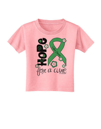 Hope for a Cure - Light Green Ribbon Celiac Disease - Flowers Toddler T-Shirt-Toddler T-Shirt-TooLoud-Candy-Pink-2T-Davson Sales