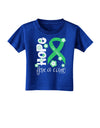 Hope for a Cure - Light Green Ribbon Celiac Disease - Flowers Toddler T-Shirt Dark-Toddler T-Shirt-TooLoud-Royal-Blue-2T-Davson Sales