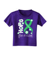 Hope for a Cure - Light Green Ribbon Celiac Disease - Flowers Toddler T-Shirt Dark-Toddler T-Shirt-TooLoud-Purple-2T-Davson Sales