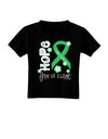 Hope for a Cure - Light Green Ribbon Celiac Disease - Flowers Toddler T-Shirt Dark-Toddler T-Shirt-TooLoud-Black-2T-Davson Sales