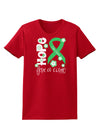 Hope for a Cure - Light Green Ribbon Celiac Disease - Flowers Womens Dark T-Shirt-TooLoud-Red-X-Small-Davson Sales