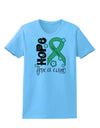 Hope for a Cure - Light Green Ribbon Celiac Disease - Flowers Womens T-Shirt-Womens T-Shirt-TooLoud-Aquatic-Blue-X-Small-Davson Sales