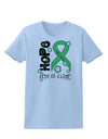 Hope for a Cure - Light Green Ribbon Celiac Disease - Flowers Womens T-Shirt-Womens T-Shirt-TooLoud-Light-Blue-X-Small-Davson Sales