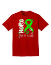 Hope for a Cure - Lime Green Ribbon Lyme Disease - Flowers Adult Dark T-Shirt-Mens T-Shirt-TooLoud-Red-Small-Davson Sales