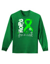 Hope for a Cure - Lime Green Ribbon Lyme Disease - Flowers Adult Long Sleeve Dark T-Shirt-TooLoud-Kelly-Green-Small-Davson Sales