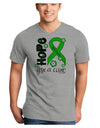 Hope for a Cure - Lime Green Ribbon Lyme Disease - Flowers Adult V-Neck T-shirt-Mens V-Neck T-Shirt-TooLoud-HeatherGray-Small-Davson Sales