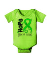 Hope for a Cure - Lime Green Ribbon Lyme Disease - Flowers Baby Romper Bodysuit-Baby Romper-TooLoud-Lime-Green-06-Months-Davson Sales