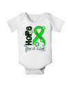 Hope for a Cure - Lime Green Ribbon Lyme Disease - Flowers Baby Romper Bodysuit-Baby Romper-TooLoud-White-06-Months-Davson Sales